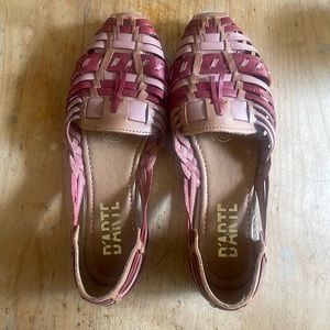 Leather Huaraches shoes.